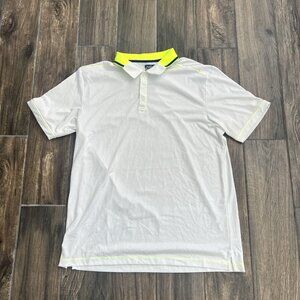 Jack Nicklaus Golf Polo Shirt Men's Extra Large Bright White/Neon Activewear